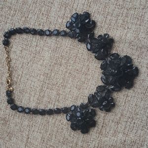 J.Crew Navy Blue Crystal Cluster Necklace